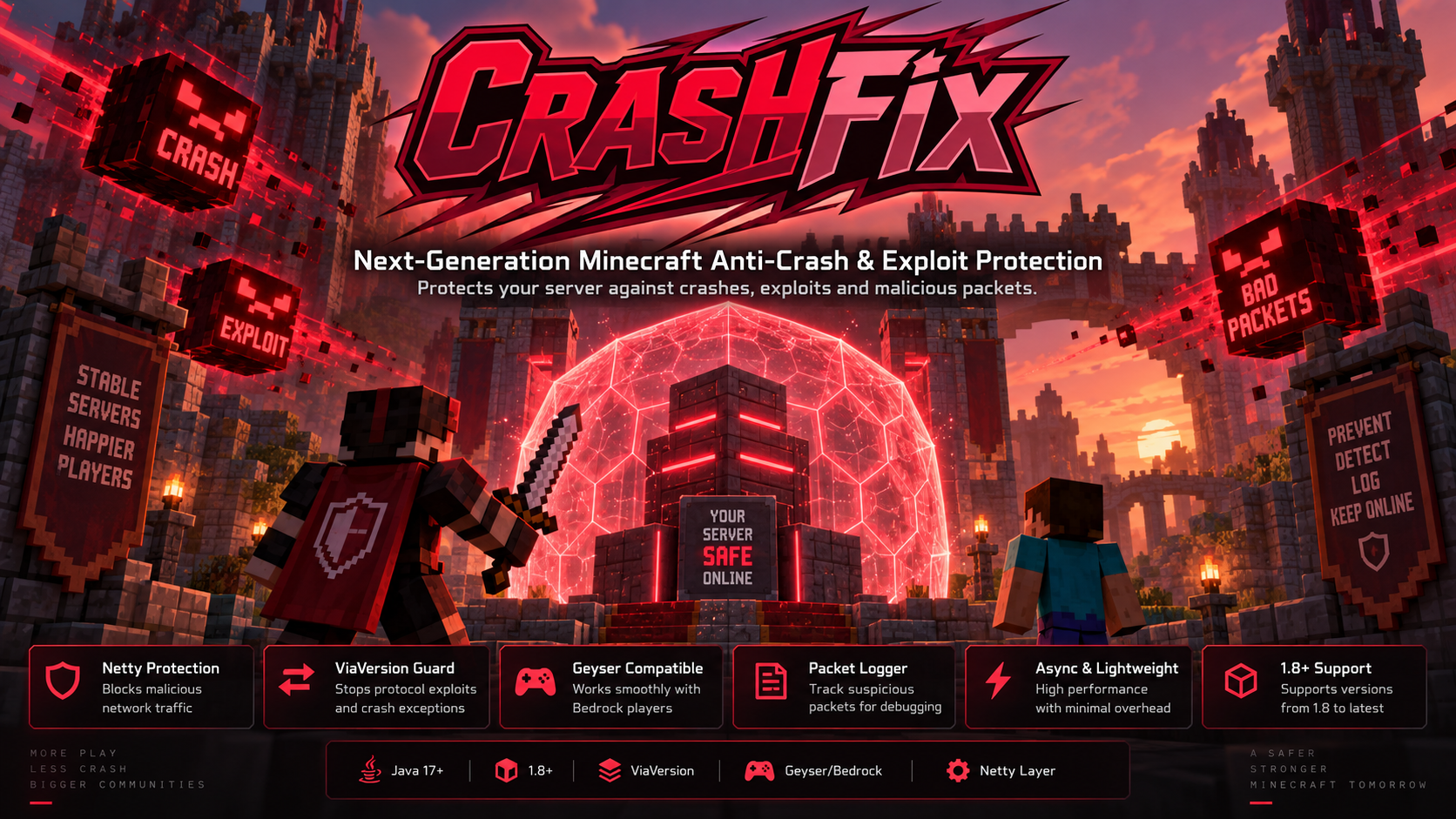 CrashFix – Minecraft Anti-Crash & Exploit-Schutz