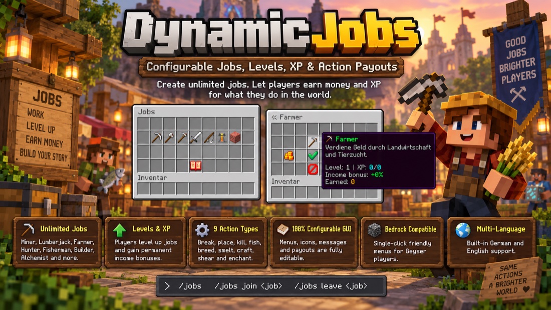 DynamicJobs – Minecraft Job-Plugin