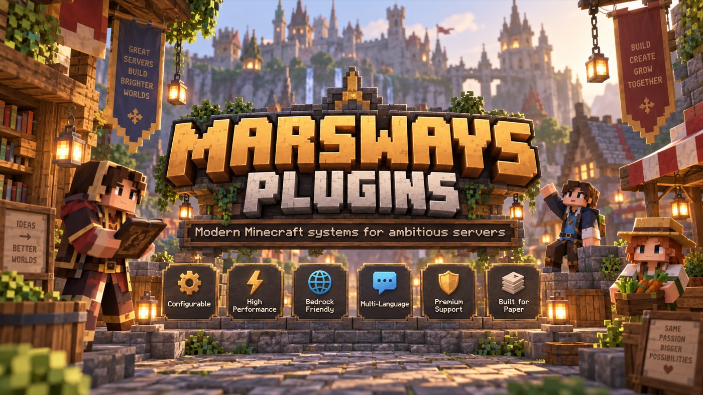 Marsways Plugins – Modern Minecraft systems for ambitious servers